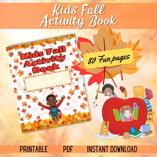 Kids Fall Activity and Coloring Printable Book - Little R's Adventures