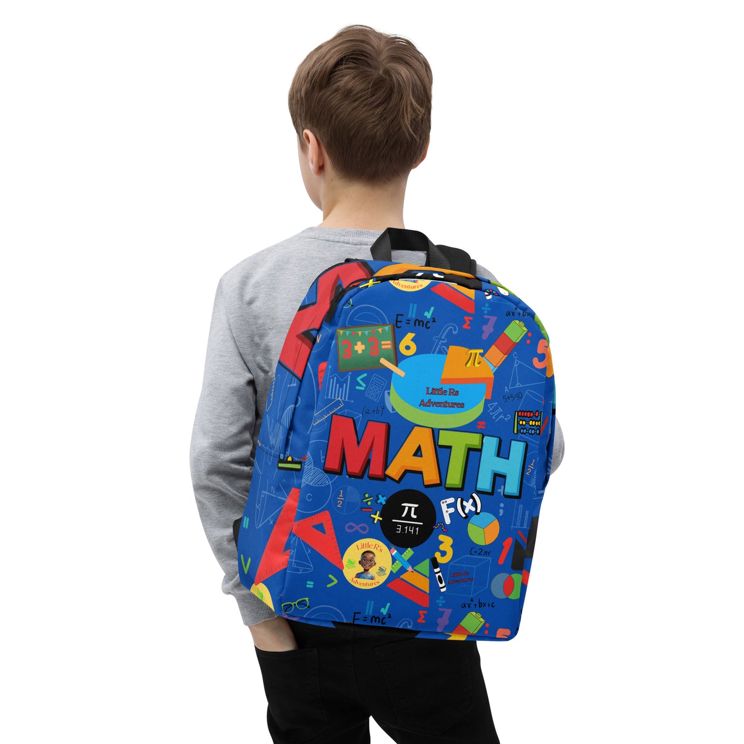 Spacious Blue Math Backpack | Little Rs Adventures