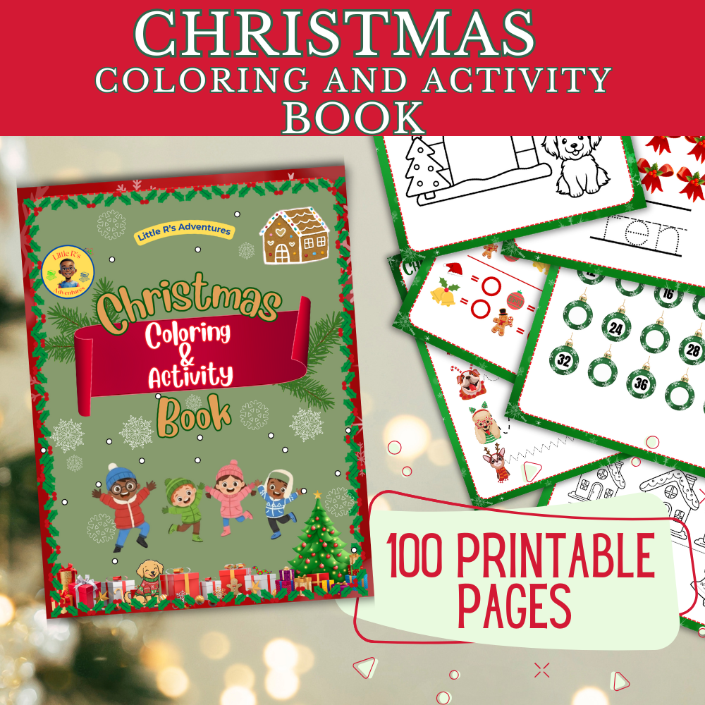Christmas Coloring and Activity Printable Book | Little Rs Adventures