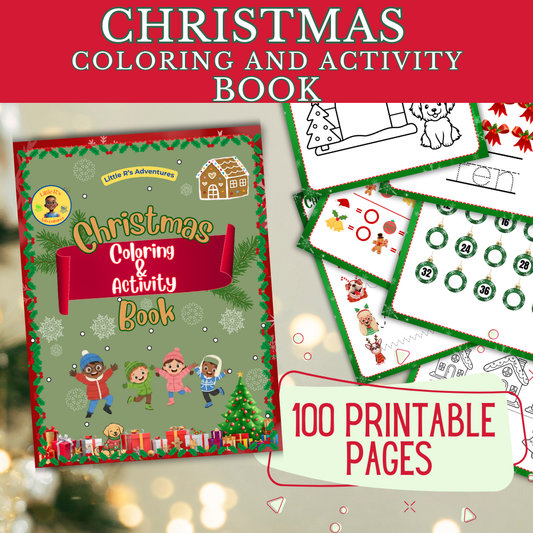 Christmas Coloring & Activity Printable Book | 100+ Pages of Fun