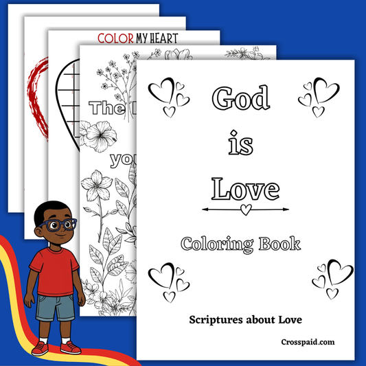 God is Love Coloring & Activity Printable | Little Rs Adventures
