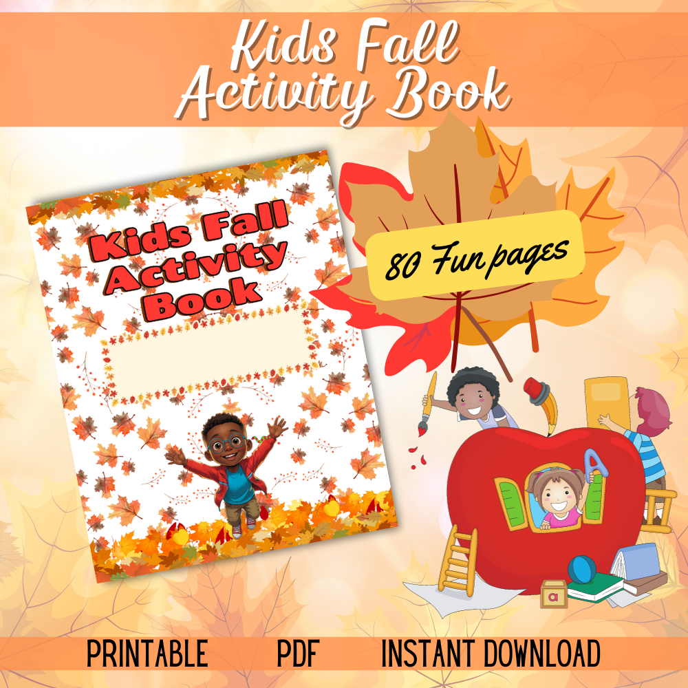 Kids Fall Activity and Coloring Printable Book - Little R's Adventures