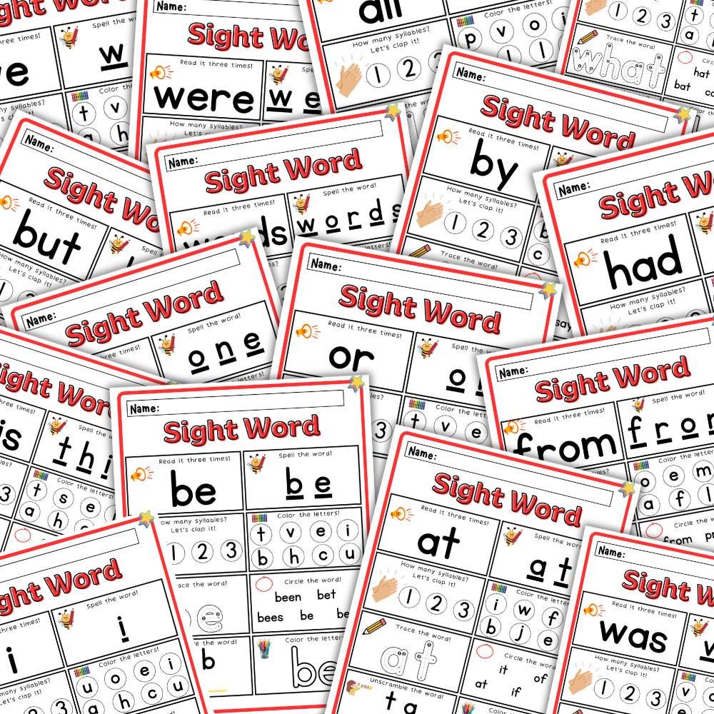 First 100 Sight Words Activity Printable Book