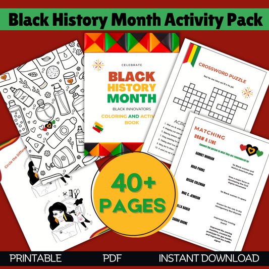 Black History Coloring and Activity Book| Little Rs Adventures