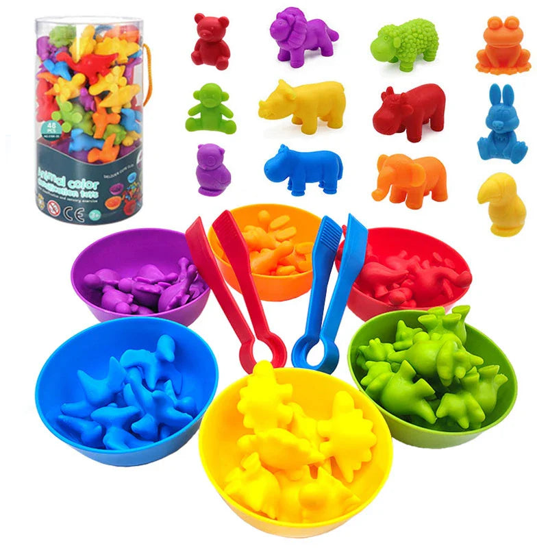 Colorful Montessori Rainbow Bears | Little Rs Adventures