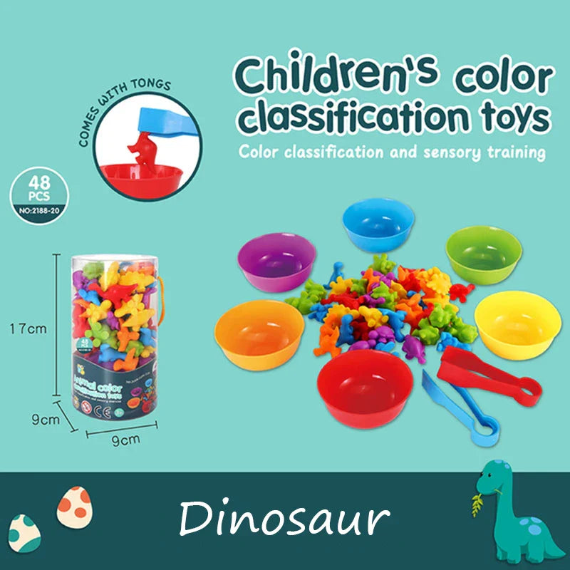 Colorful Montessori Rainbow Bears | Little Rs Adventures