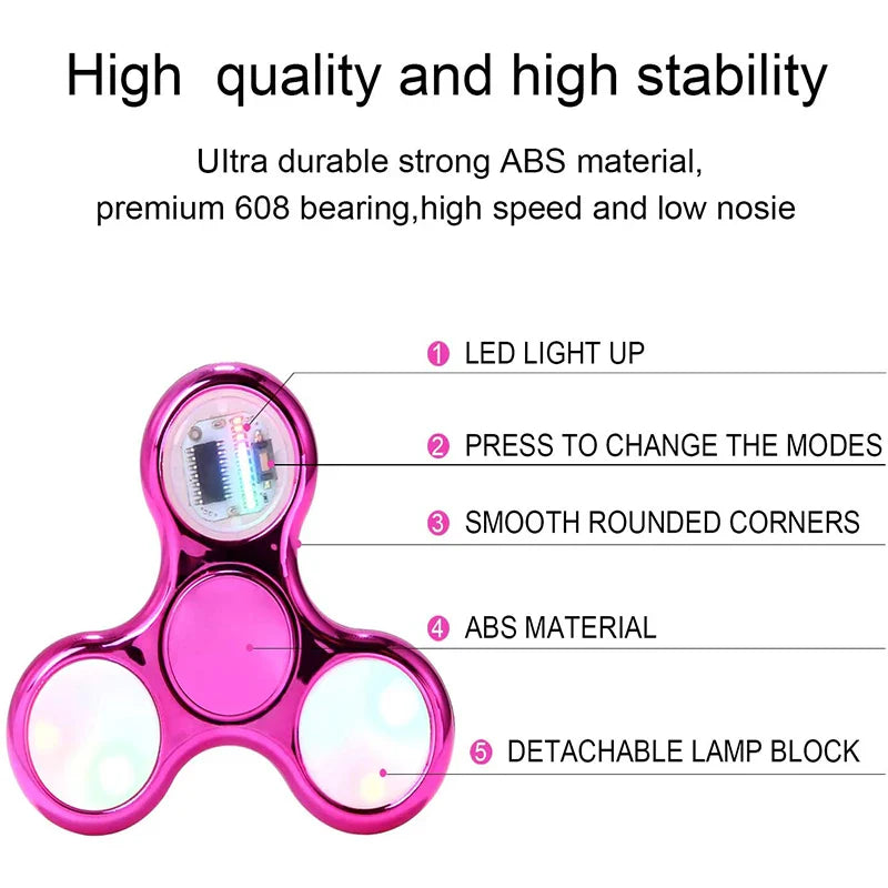 Creative Luminous LED Light Fidget Spinner