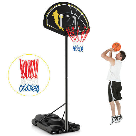 4.25-10 Ft Portable Adjustable Basketball Goal Hoop System