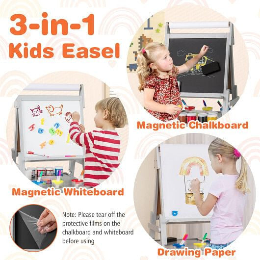 3-in-1 Art Easel Magnetic Chalk and Whiteboard | Little Rs Adventures